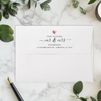 Minimal The Future Mr and Mrs Rose Gold Wedding