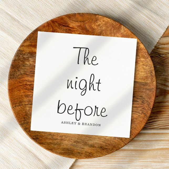 Minimal The Night Before Rehearsal Dinner Napkin (Creator Uploaded)