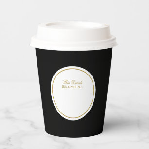 Minimal This Drink Belongs to Custom Name Party Pa Paper Cups