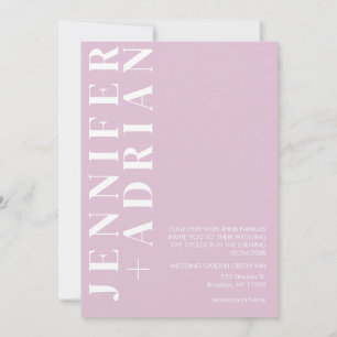 Minimal Thistle Wedding invitation card 