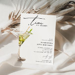 Minimal 'tini bit older! Cocktail Birthday Party  Invitation<br><div class="desc">Shaken,  not stirred! Add a dash of chic to your birthday bash with our 'tini bit older' Martini Cocktail Invitation. Celebrate another year around the sun in the most sophisticated way possible!</div>
