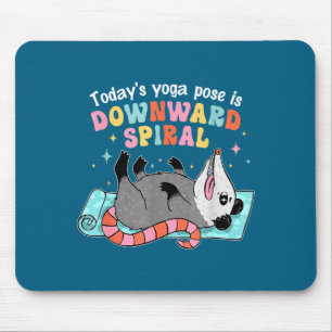 Minimal Today's Yoga Pose Downward Spiral Mouse Mat