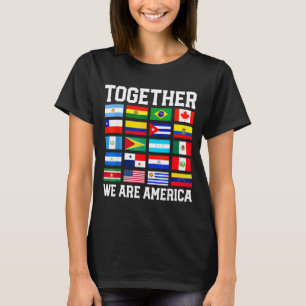 Minimal Together we america flags T-Shirt