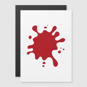 Minimal Tomato Red Splash Magnetic Card (Custom)