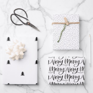 Minimal Trendy Christmas Holiday Wrapping Paper
