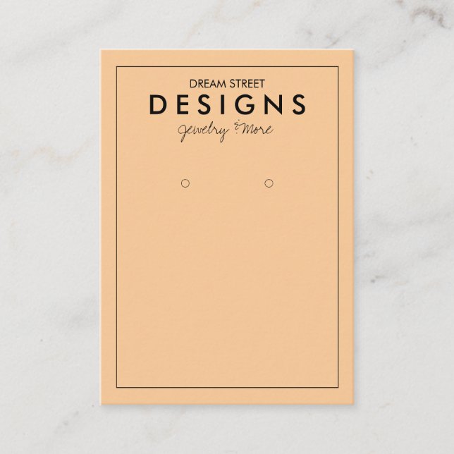 Minimal Trendy Earring Display Card (Front)