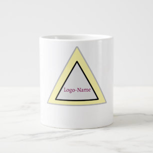 Minimal Triangle Logo Design Large Coffee Mug
