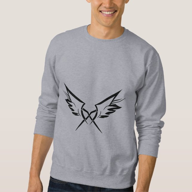 Minimal Tribal Wings Sweatshirt for Men (Front)