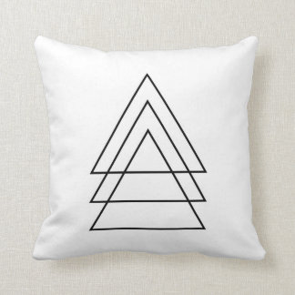 Minimal Trio Of Triangles Cushion
