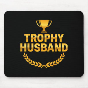 Minimal Trophy Husband Wedding Anniversary Mouse Mat