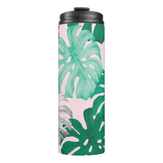 Minimal Tropical Monstera Duo-Tone Thermal Tumbler