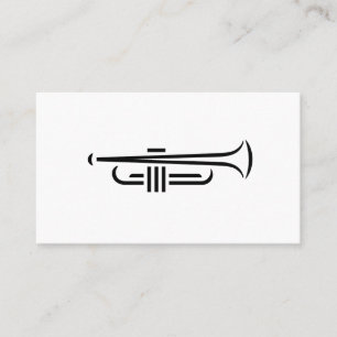 Minimal Trumpet Logo Business Cards