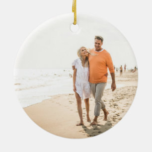 minimal two christmas holiday photo ceramic tree decoration