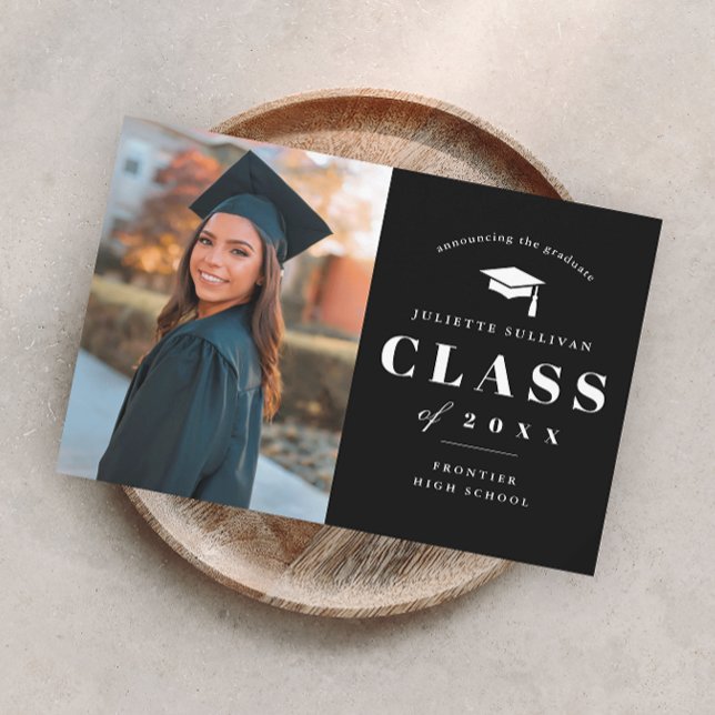 Minimal Type Photo Graduation Announcement (Creator Uploaded)