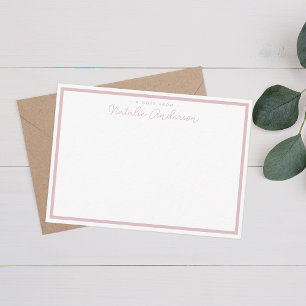 Minimal Typography Casual Script Pastel Pink Card