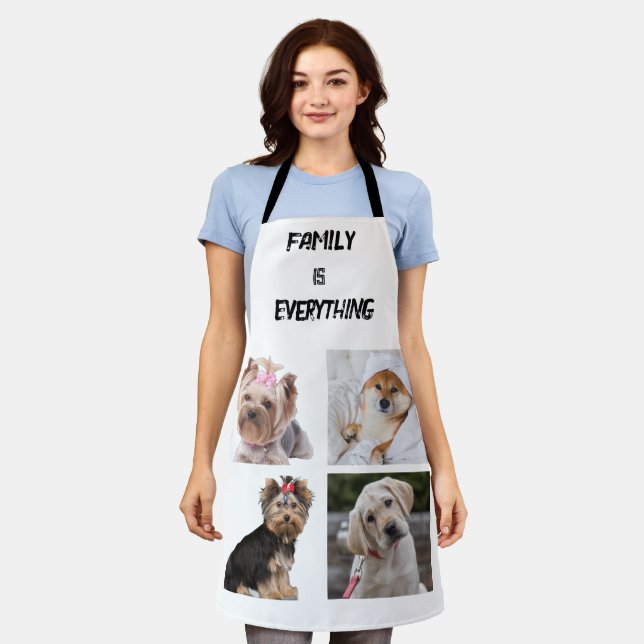 Minimal Typography Custom Collage Photo  Apron (Worn)