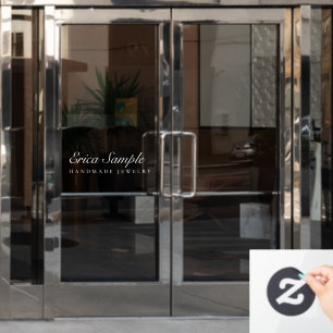 Minimal Typography Elegant Modern Jewellery Busine Window Cling