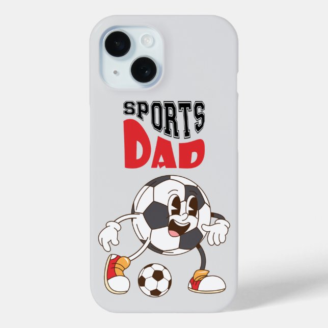 Minimal Typography Funny Phone Case | sports dad (Back)