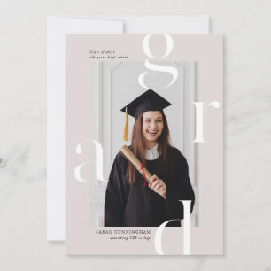 Minimal Typography Graduation Announcement Cards