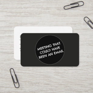 Minimal Typography Minimal Business Card meeting