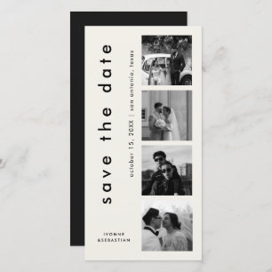 Minimal Typography Photo Bookmark Elegant Wedding Save The Date