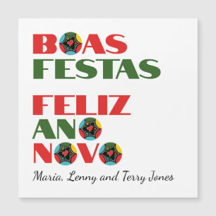 Minimal Typography Portuguese Christmas Greetings 