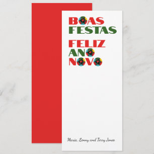 Minimal Typography Portuguese Christmas Greetings 