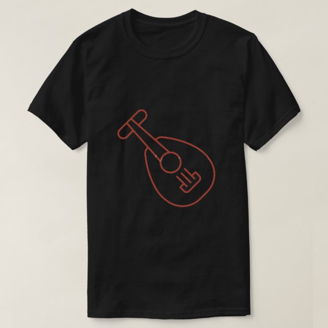Minimal Ukulele Music Lover T-Shirt. T-Shirt (Design Front)