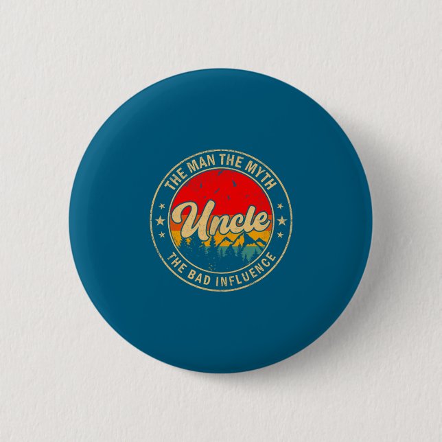 Minimal Uncle Man Myth Bad Influence 6 Cm Round Badge (Front)
