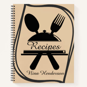 Minimal Utensil Personalised Notebook