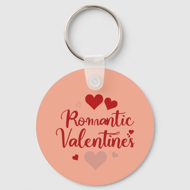 Minimal Valentine’s Day Love Typography Design | R Key Ring (Front)