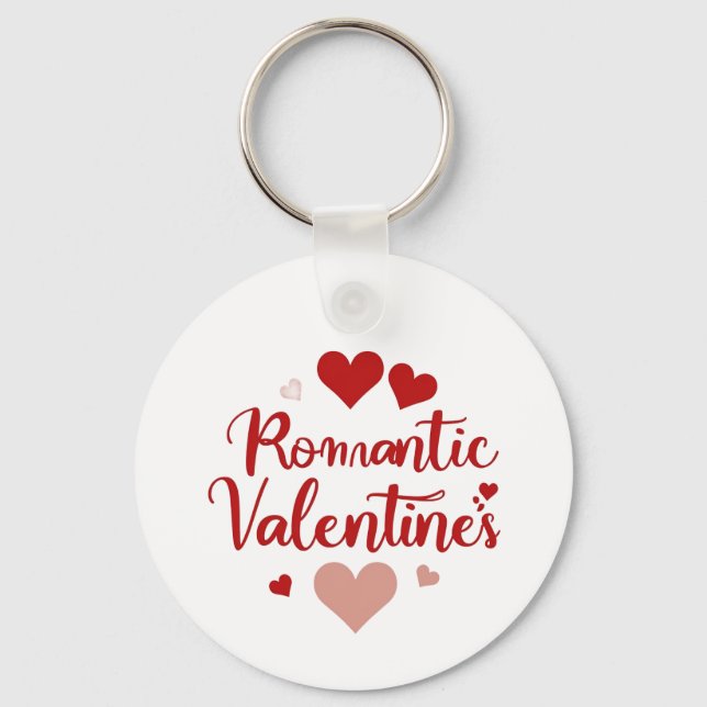 Minimal Valentine’s Day Love Typography Design | R Key Ring (Front)
