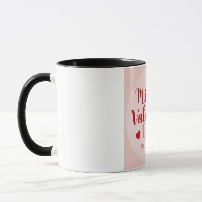 Minimal Valentine’s Day Love Typography Design | R Mug (Left)