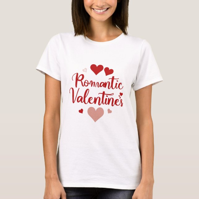Minimal Valentine’s Day Love Typography Design | R T-Shirt (Front)