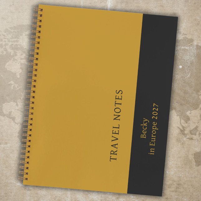 Minimal Vertical Professional Mustard Charcoal Notebook (Creator Uploaded)