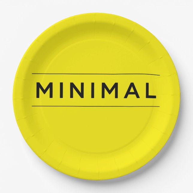 Minimal Vibes Paper Plate (Front)