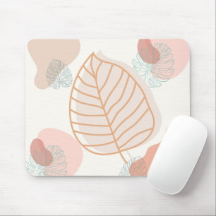 Minimal Vintage Leaf Mouse Mat