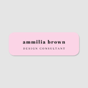 Minimal Vintage Organic Natural Cream Branding Name Tag
