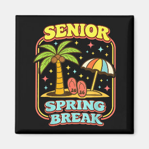 Minimal Vintage Senior Spring Break 2026 Magnet