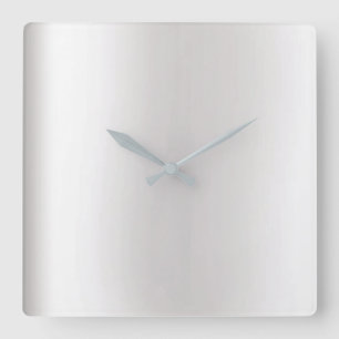 Minimal Vip Gray Silver Graphite Metallic Square Wall Clock