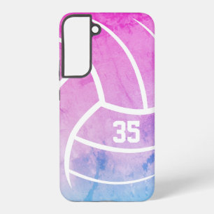 minimal volleyball girly pastels  samsung galaxy case