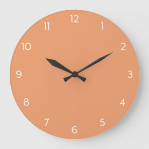 Minimal Wall Clock - Coral Peach