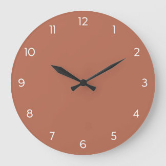 Minimal Wall Clock - Earthy Warm Terracotta