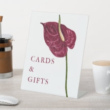 Minimal Watercolor Anthurium Floral Wedding
