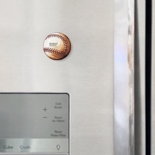 Minimal Watercolor Baseball Baby Shower Magnet
