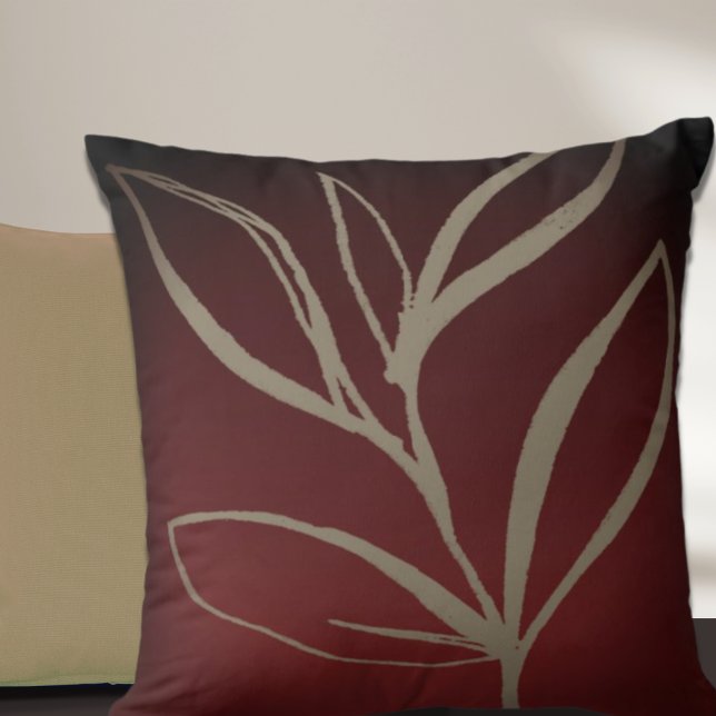Minimal Watercolor Burgundy Cushion (Creator Uploaded)