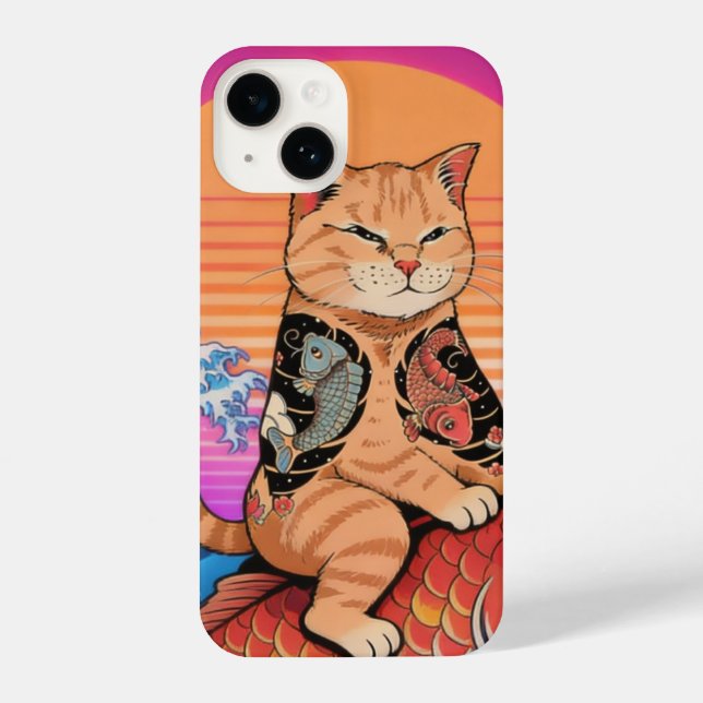 Minimal Wave iPhone 14 Case (Back)