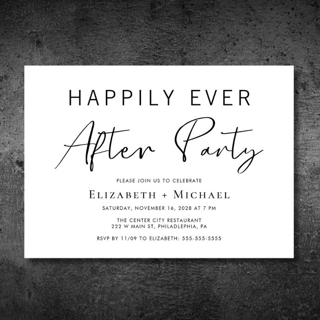 Minimal Wedding After Party Invitation (Creator Uploaded)