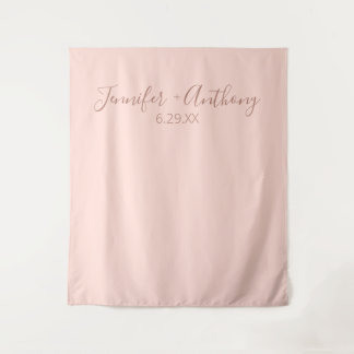 Minimal Wedding Backdrop Personalised Tapestry