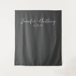 Minimal Wedding Backdrop Personalised  Tapestry
